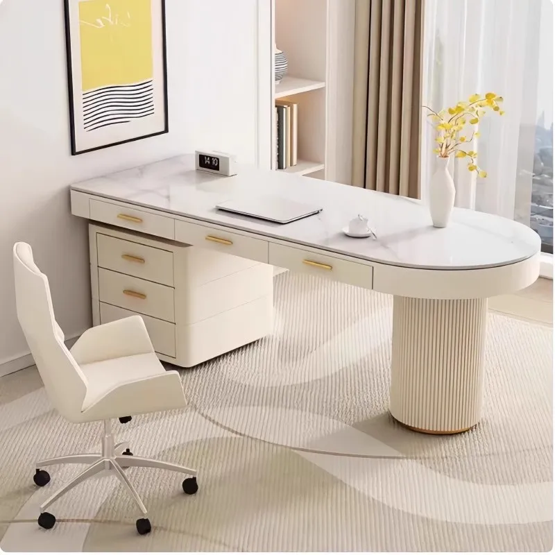 Cream Wind Slate Desk Bedroom Household Computer Desk Light Luxury Boss Desk Beauty Salon Medical Beauty