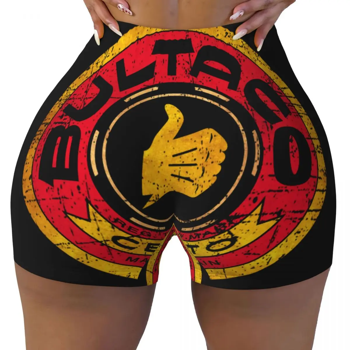Custom Bultacos Motorcycles Workout Volleyball Biker Shorts Women Gym Yoga Shorts