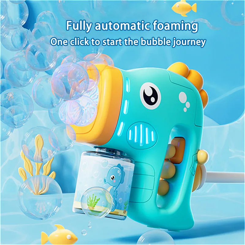 KNYYSECQ Bring 2 bottles 50ml bubble water 2pcs Haima children handheld fully automatic bubble outdoor parent-child bubble toy