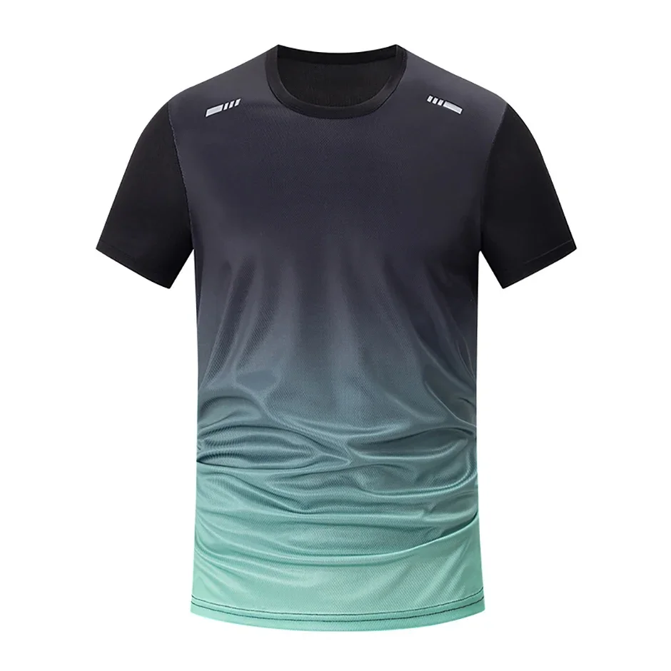 Summer Mens Quick Dry Running Bodybuilding Shirts Sport Gym t Shirt Men Short Sleeve Fitness Tops Oversized t-Shirt Jersey