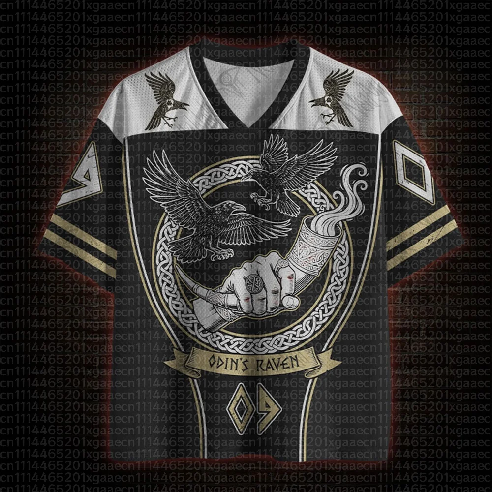 2026 New Nordic Mythical Theme Sports Fashion Short Sleeve V-neck Street View Clothing Mythical Fan Gifts