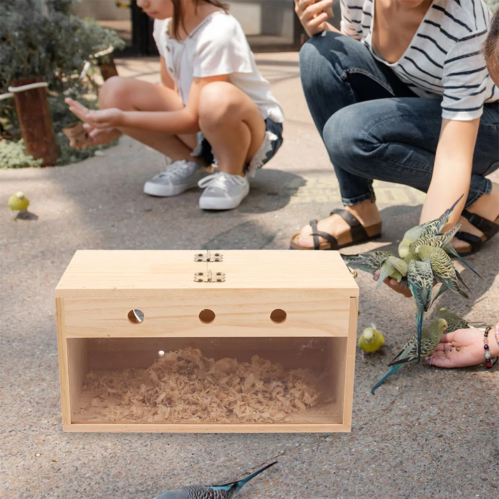 

Wooden Bird House Nesting Boxes for Parakeets Budgies Love Birds Safe High Class Wood Material Garden Decoration Pet