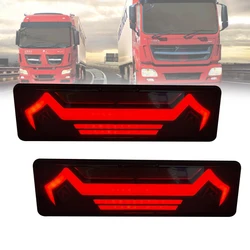 2PCS 24V Dynamic LED Truck Tail Light Turn Signal Rear Brake Lights Reverse Signal Lamp Trailer Lorry Bus Camper Caravan.