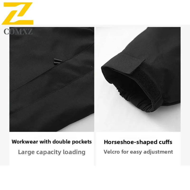 سترة رجالية COMXZ Fashion 2025 بغطاء للرأس للتسلق في الهواء الطلق سترة سميكة ودافئة لجميع الأغراض ملابس يومية سترة واقية شتوية خفيفة ومريحة #6