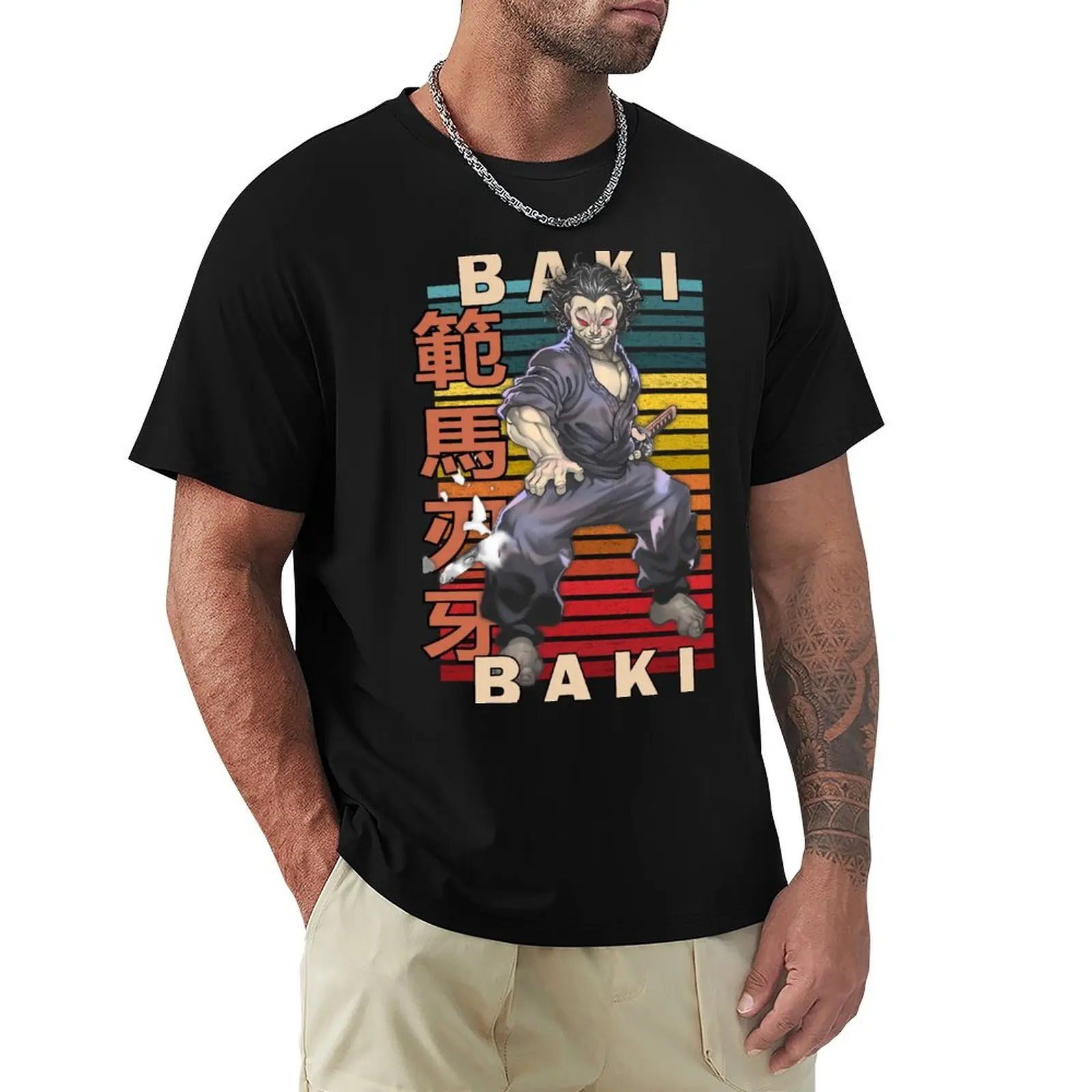 

Musashi Miyamoto Baki the Grappler Design T-Shirt Big and Tall Basic Tee Shirt
