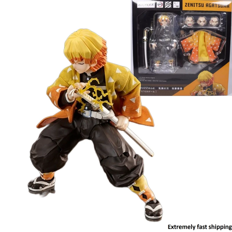 

In Stock Original Genuine Anime Demon Slayer BUZZmod Agatsuma Zenitsu Action Figures Toy Gift Collection Hobbies