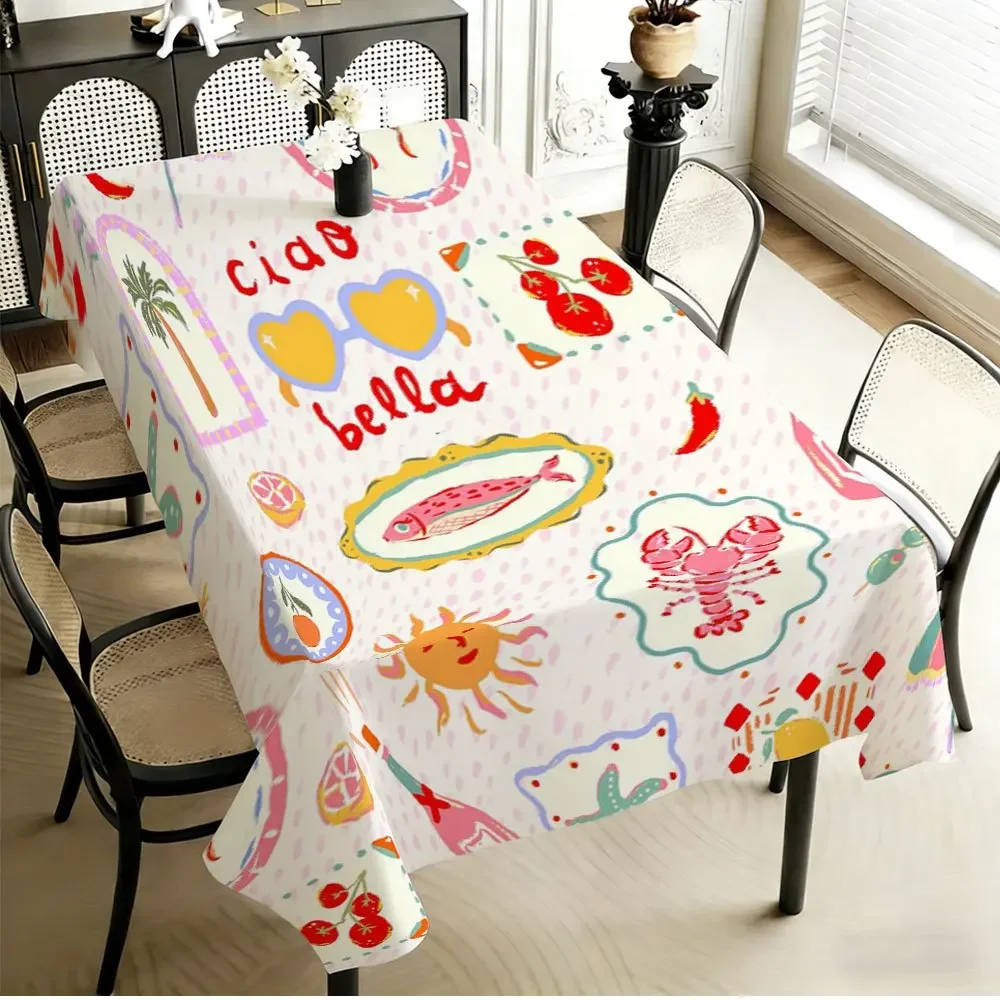 Cute patterned print party tablecloth for modern Christmas, Saint Patrick's Day, Thanksgiving, Valentine's Day giftxzj