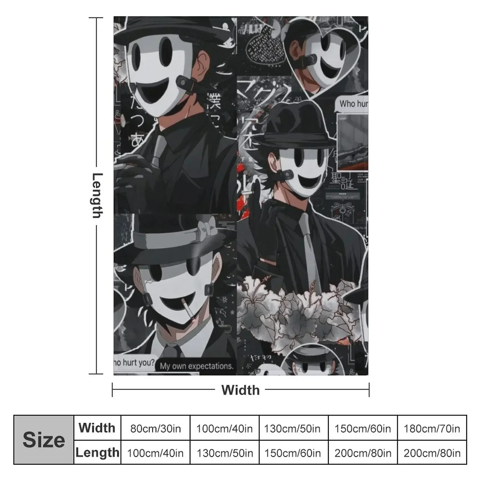 Sniper Mask Tenkuu Shinpan Throw Blanket couch cozy soft plush fuzzy picnic outdoor blanket