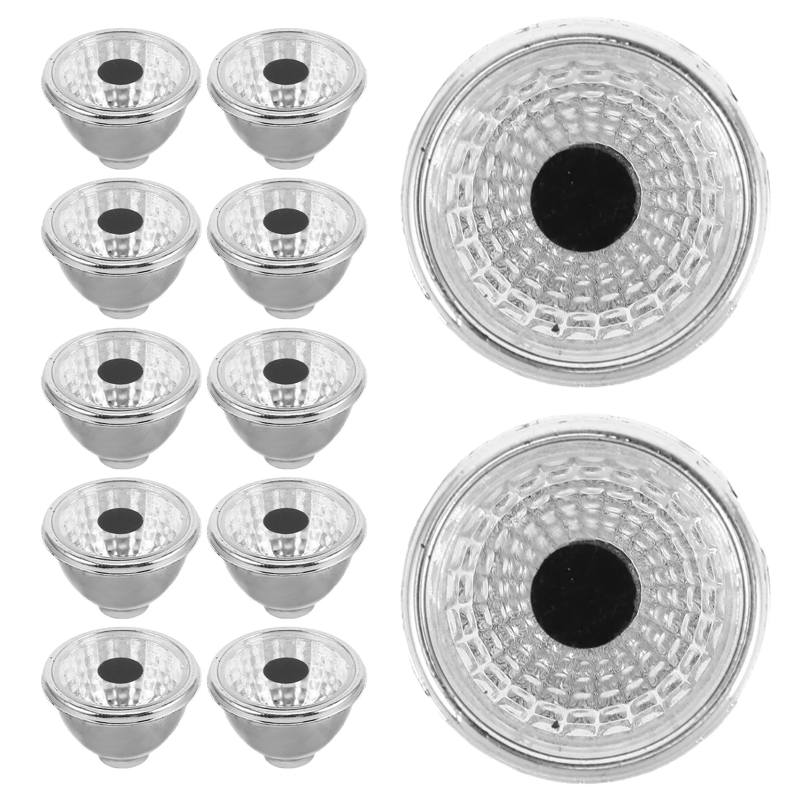 

100 Pcs Spotlight Cup Plastic Lamp Shade Repair DIY Outdoor Statue Decorative Small Garden Solar Ornaments Glow Eyes Resin