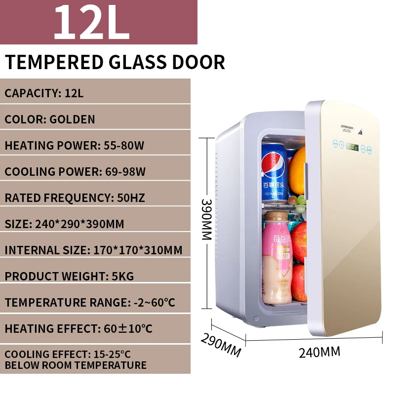 12l armário de aquecimento de bebidas mini dormitório estudante freezer refeições incubadora armário quente e frio freezer geladeira do carro
