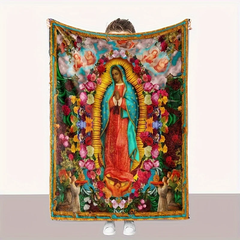 A Printed Tassel Blanket, Extremely Soft And Fluffy
