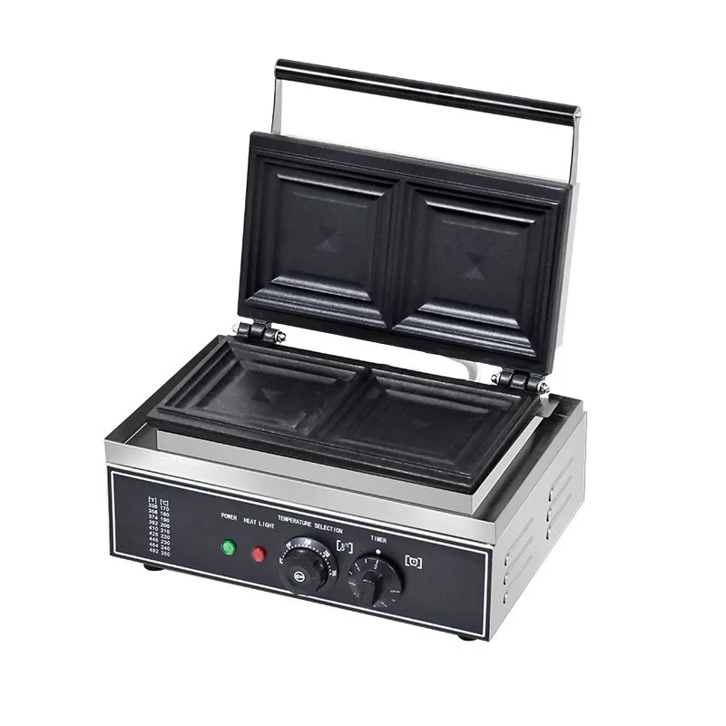 Commercial Sandwich Electric Heating Hot-Pressed Pearl Toast Bread Maker Stainless Steel Sandwich Snack Equipment