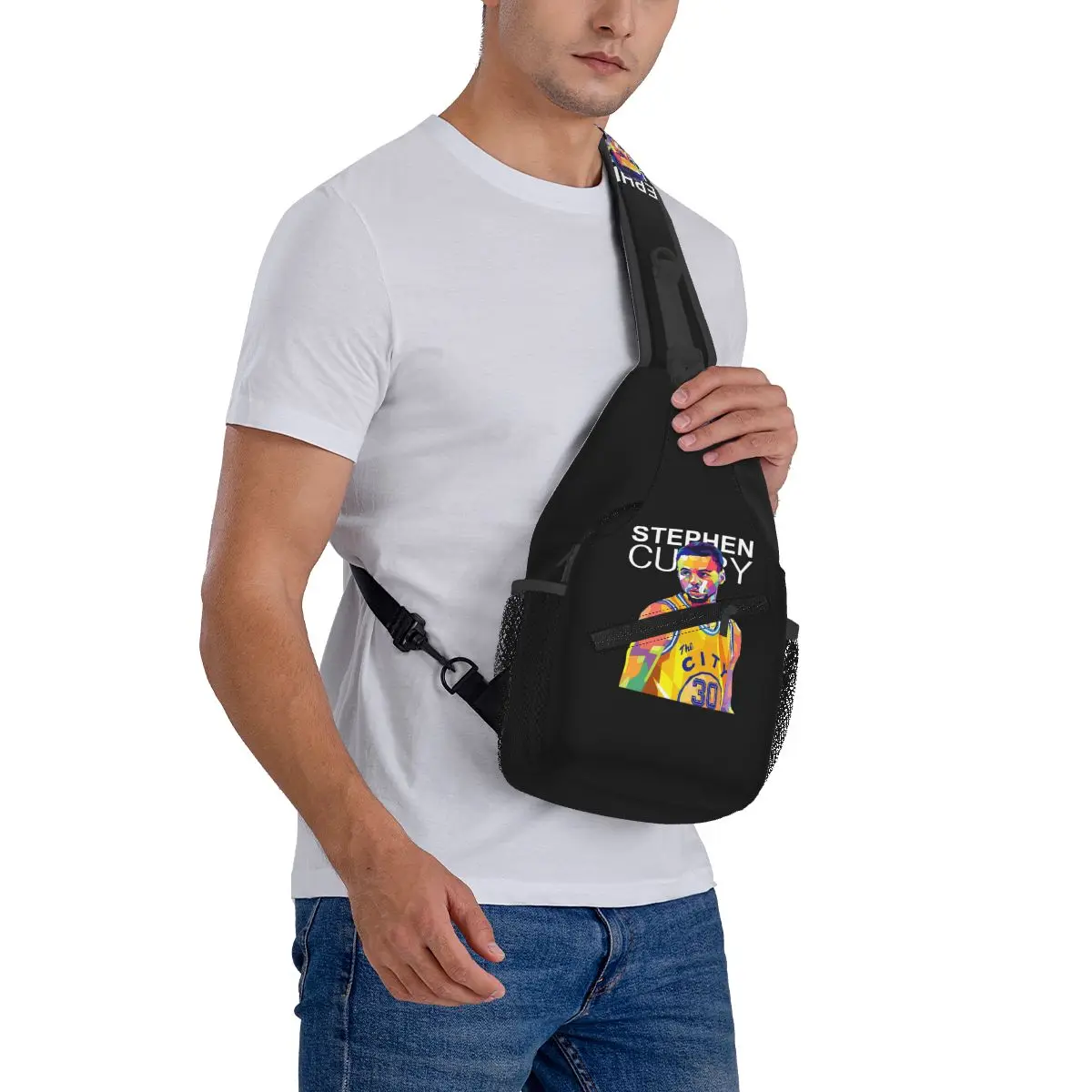 ستيفن كاري حقيبة الصدر الرجال حبال Crossbody على ظهره حقيبة الصدر السفر المشي لمسافات طويلة Daypack حقيبة الكتف