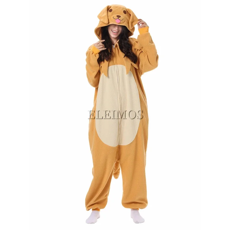 ELEIMOS هالوين نيسيي الكلب للنساء الرجال الكبار الحيوان Kigurumis منامة الكرتون بيجامة ملابس منزلية تأثيري حلي
