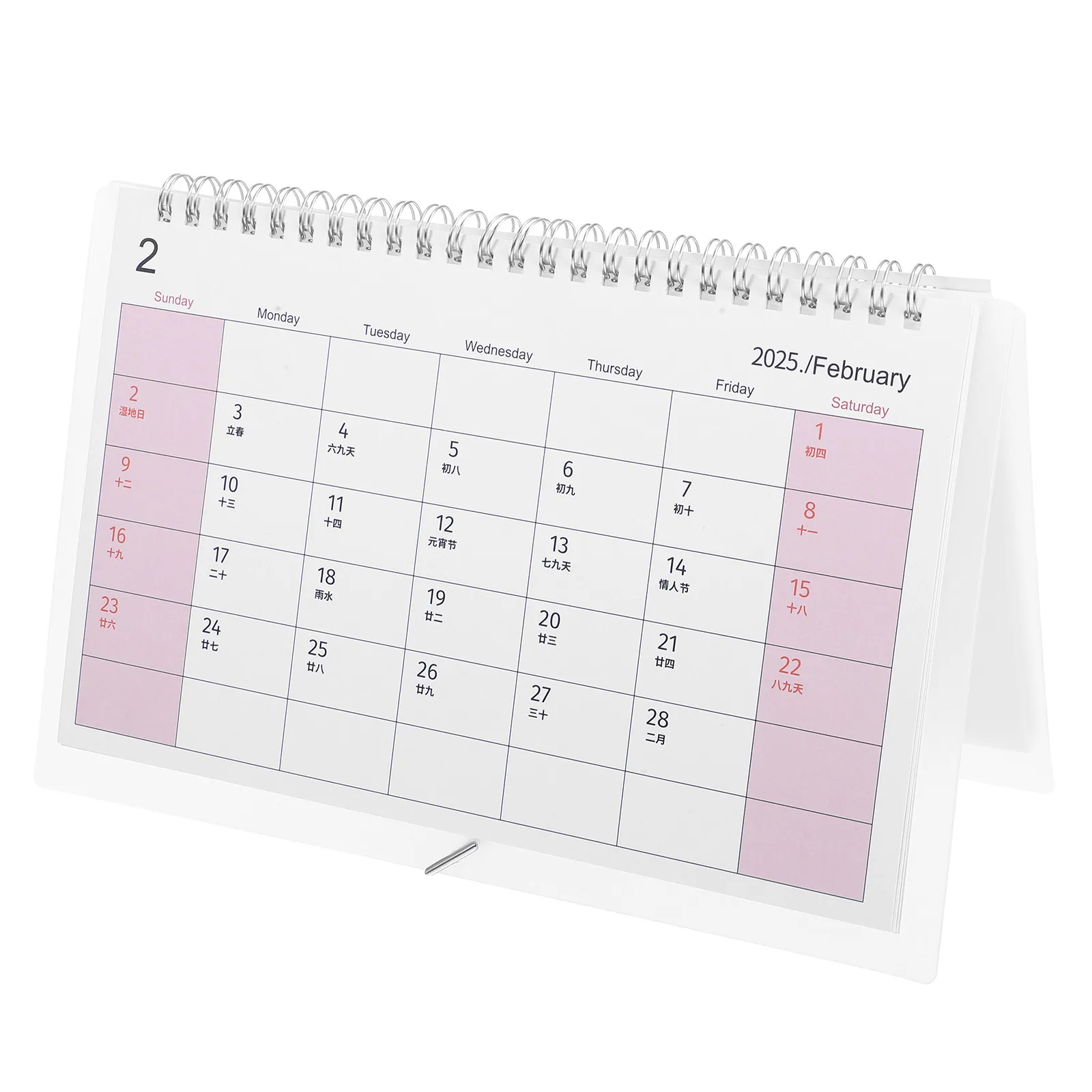 

2025 Desk Calendar Flip Style Standing Desktop Planner Modern Minimalist Office Tabletop Calendar with Ample Note Space Yearly