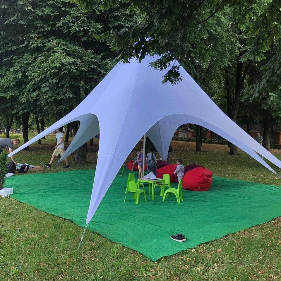 Luxury sunshade single peak star tent for camping/parties/weddings