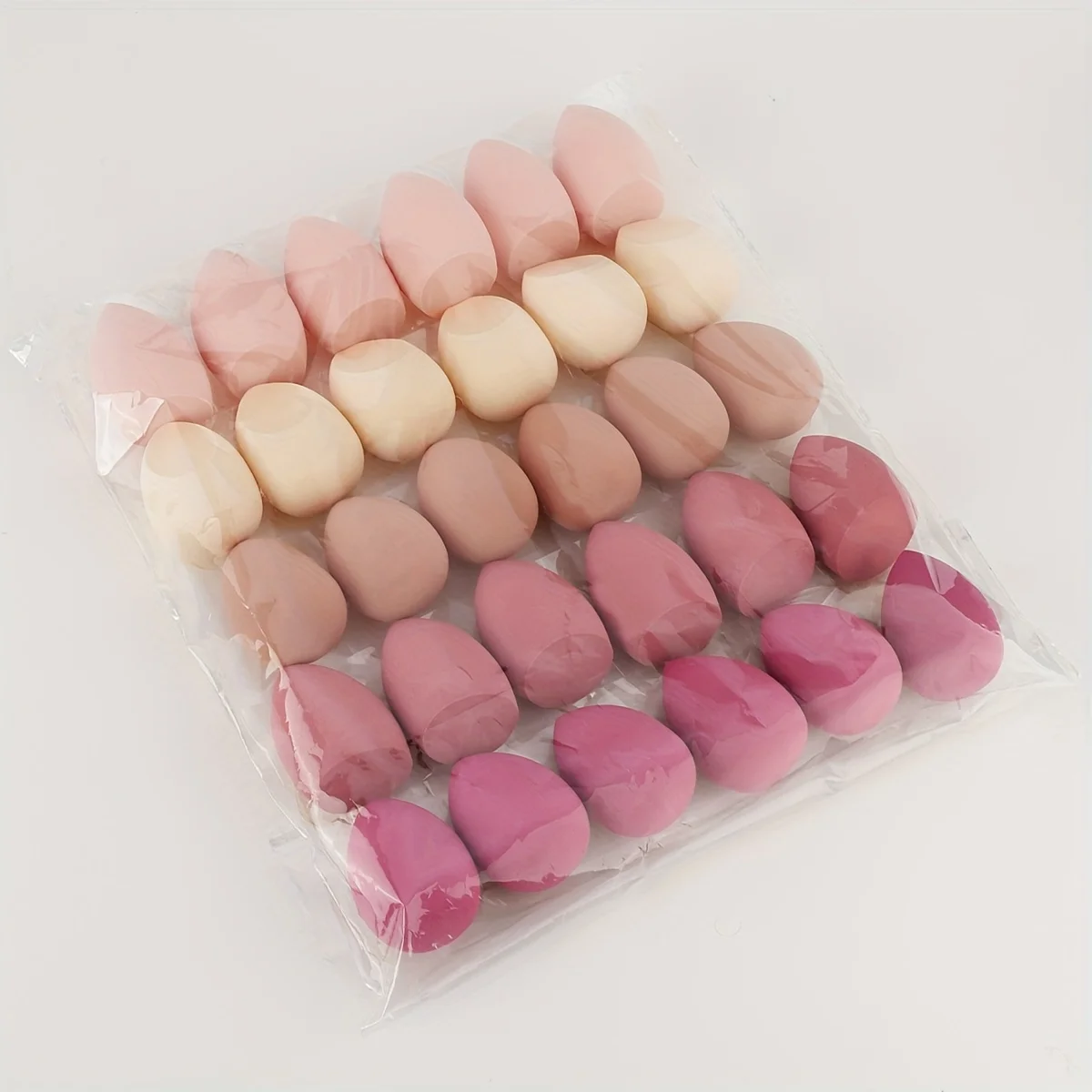 مجموعة إسفنجة مكياج محبة للماء مكونة من 30 قطعة - متعددة الألوان متنوعة لكريم الأساس السائل/BB |   طقم السفر الرطب والجاف