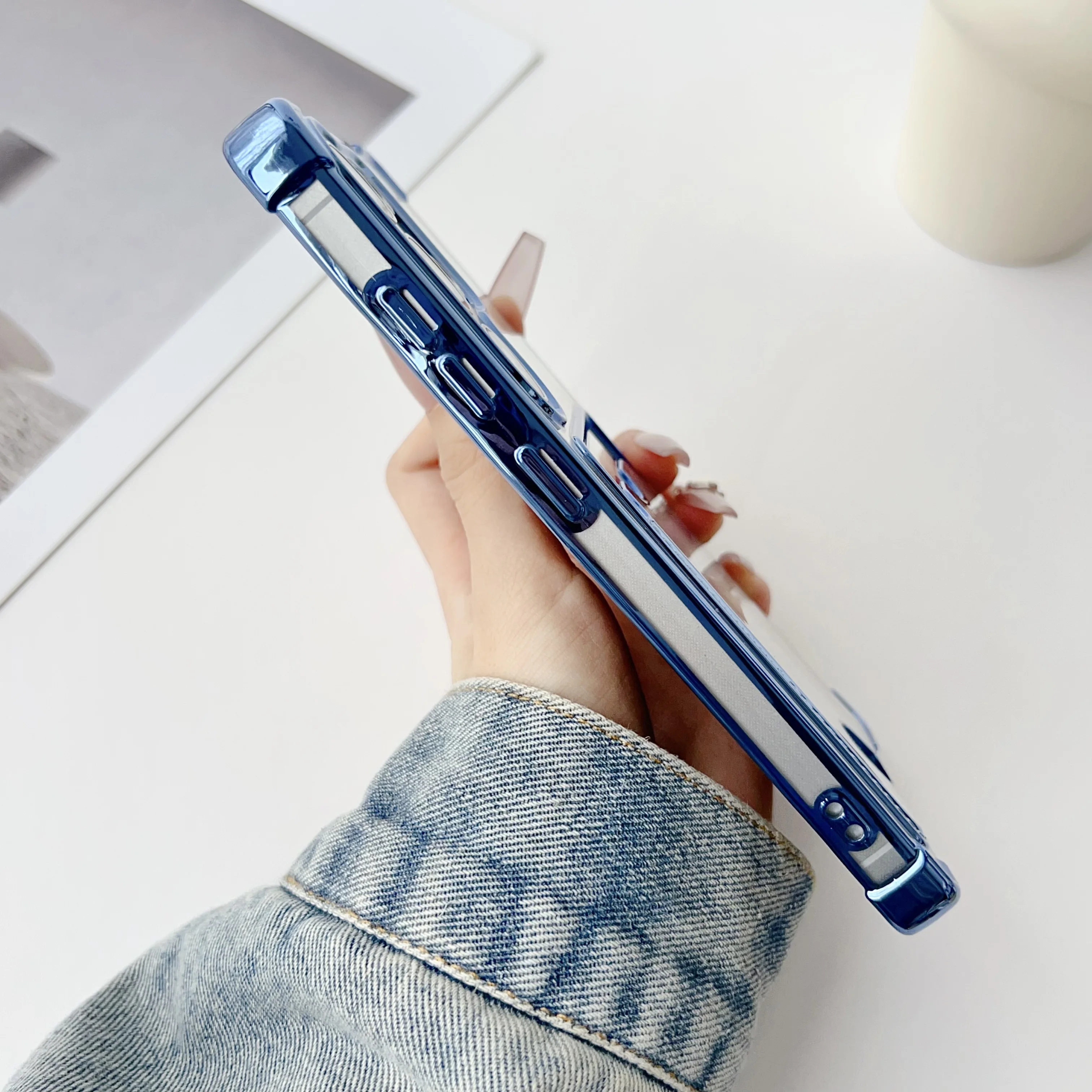 Funda transparente tipo billetera con bolsillo para tarjetas para Samsung Galaxy S25 S24 FE S23 S22 S21 S20 S10 Plus Ultra A55 A56 Note 20 Ultra cubierta chapada