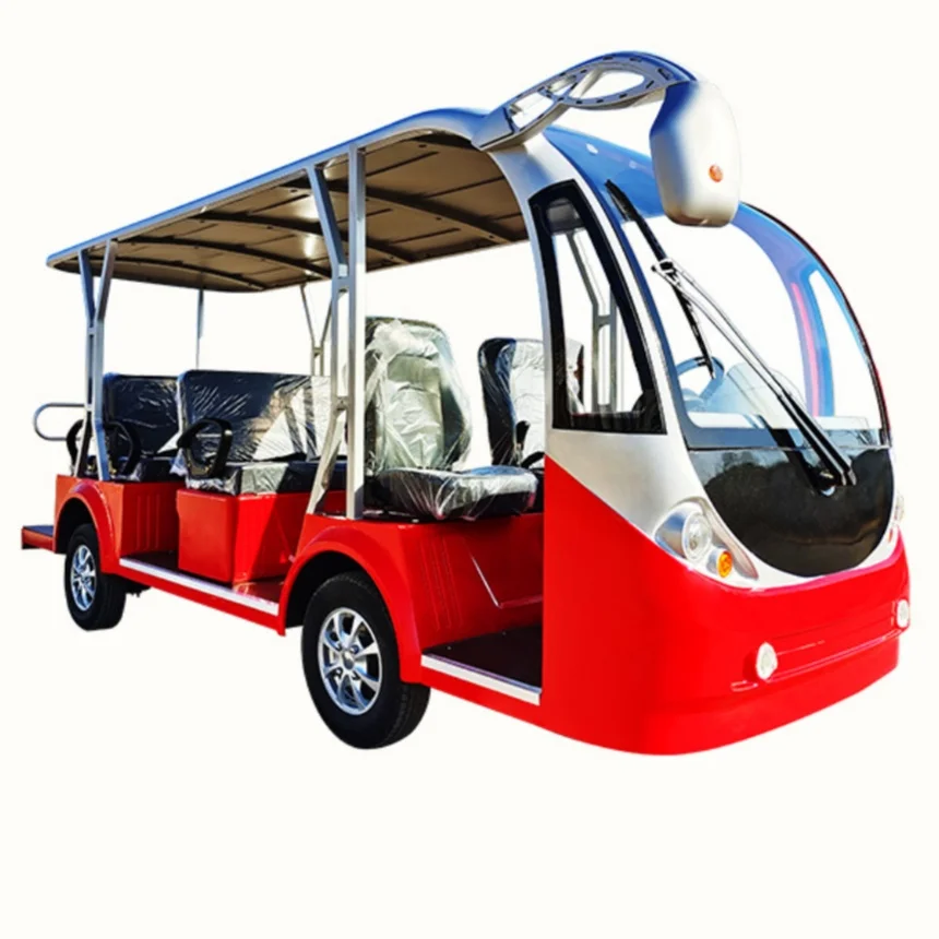 Electric Cart 11/14 Seater City Vehicle Electric Bus Shuttle Bus Lead-Acid Battery And Lithium Battery Optional Powered Tour Bus