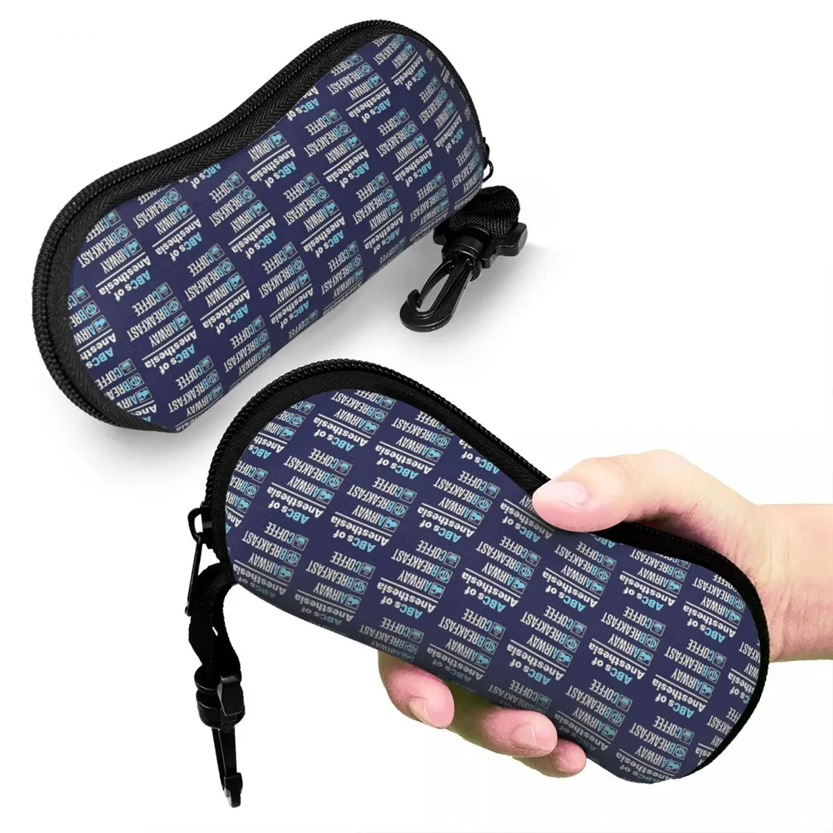

Anesthesiologist Anesthesiology Doctor Nurse ABCs Shell Glasses Case Protective Sunglasses Box Women Men Soft Eyeglass Bag Pouch