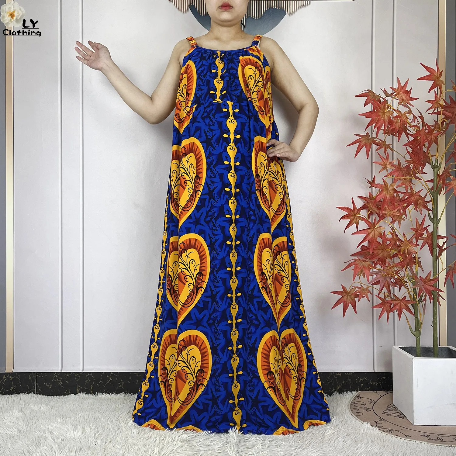 Sukienka damska bawełniana elegancka Dubai letnia bez rękawów afrykańska Dashiki Maxi luźna szata Kaftan Vestidos nowa moda 2025
