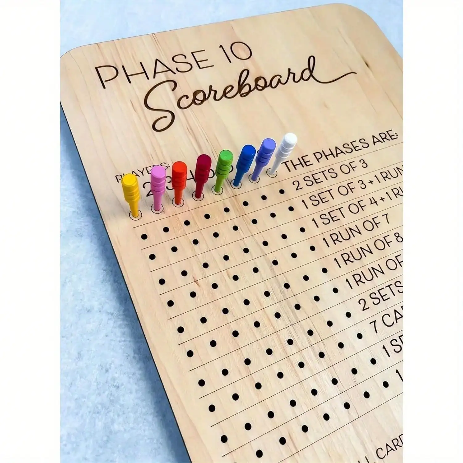 Classic Wooden 10th Stage Scoreboard Set With Circular Tracker - Perfect For Family Board Games  2025, Dice Game, Adult