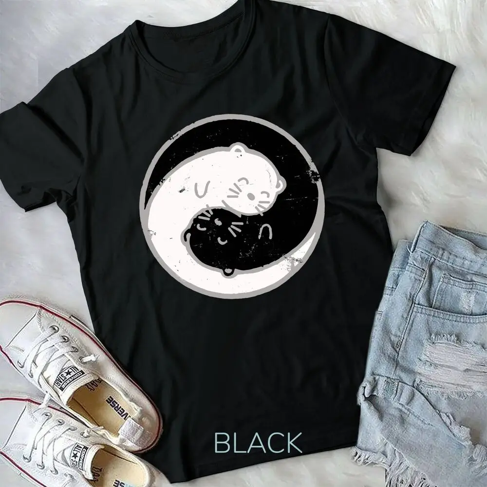 ferret ying yang - ermine lovers T-shirt Unisex T-shirt High Quality 100%Cotton Short Sleeve