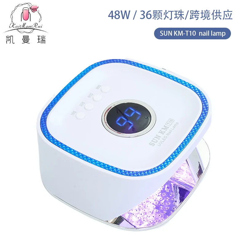 네일 라이트 반사형 스테인리스 메탈 베이스플레이트 네일 베이킹 라이트 48W 고출력 광치료 라이트 네일 폴리시 글루 UVLED