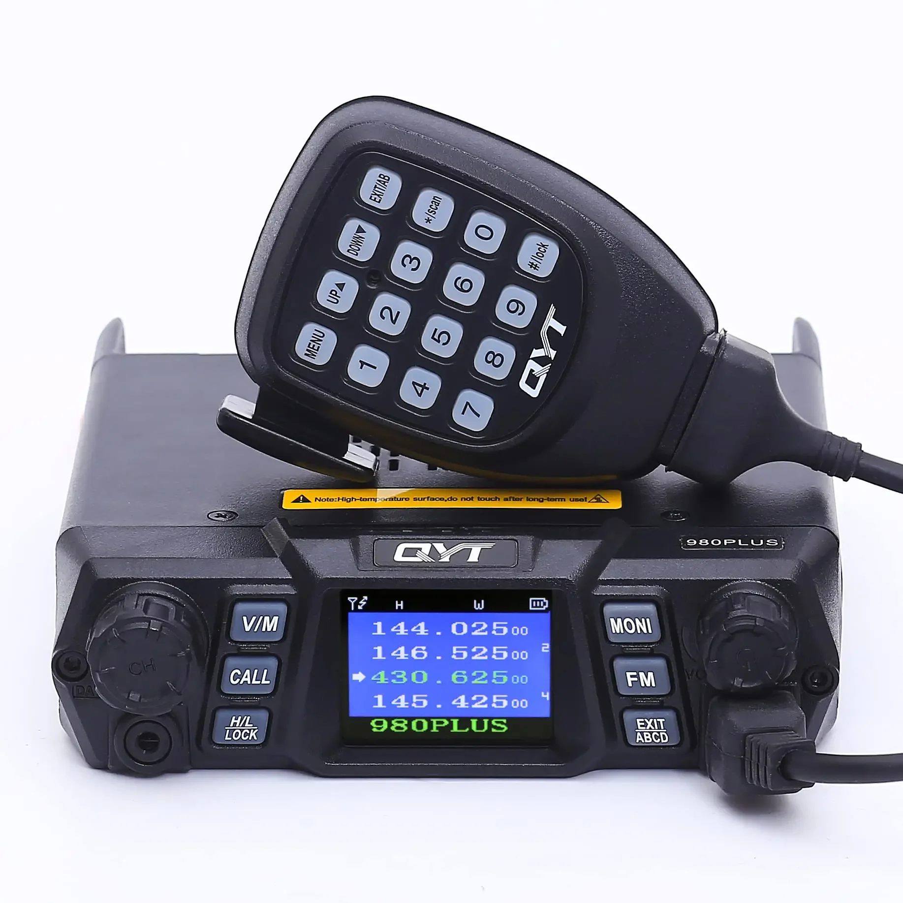 

QYT kt 980plus 75W VHF UHF Dual Band Four Display walkie talkie PTT ID Remote stun Kill FM Vehicle Transceiver car Mobile Radio