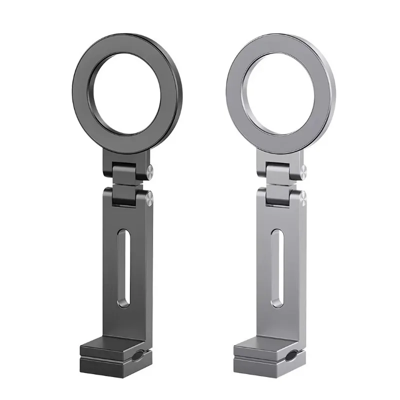 Universal Magnetic Phone Holder Travel Essentials Flexible Rotation Hands-Free Airplane Train Desktop Folding Phone Mount Stand