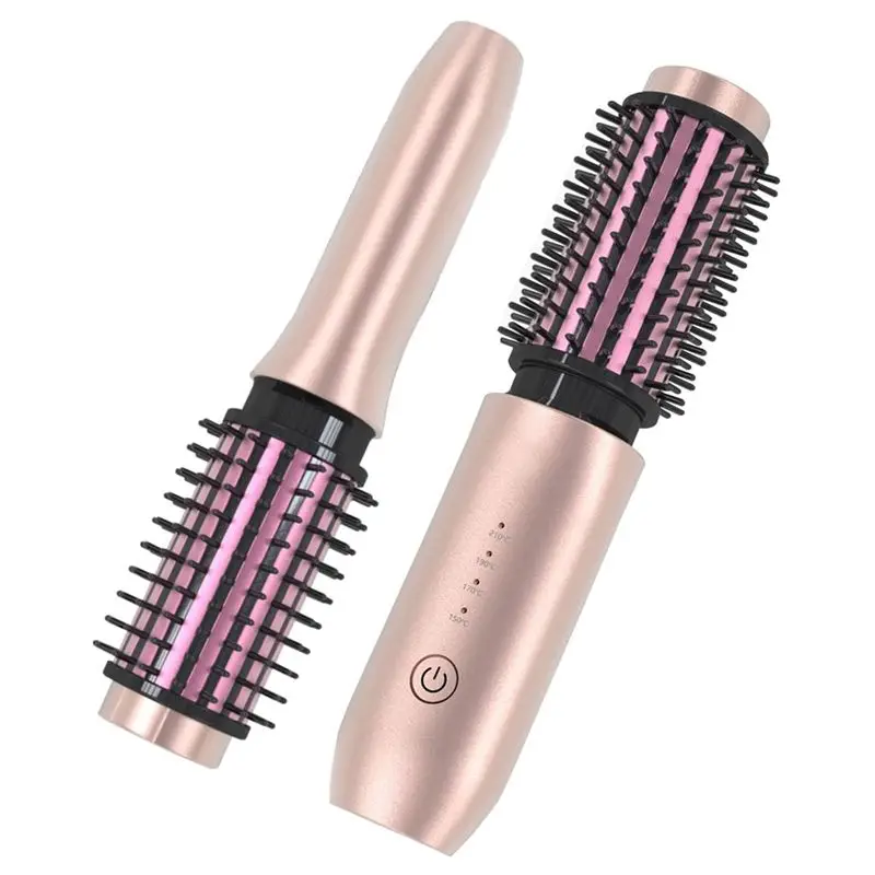 ABVI-Cordless Hair Curler Cordless Curling Iron Rechargeable Cordless Curling Iron Rose Gold
