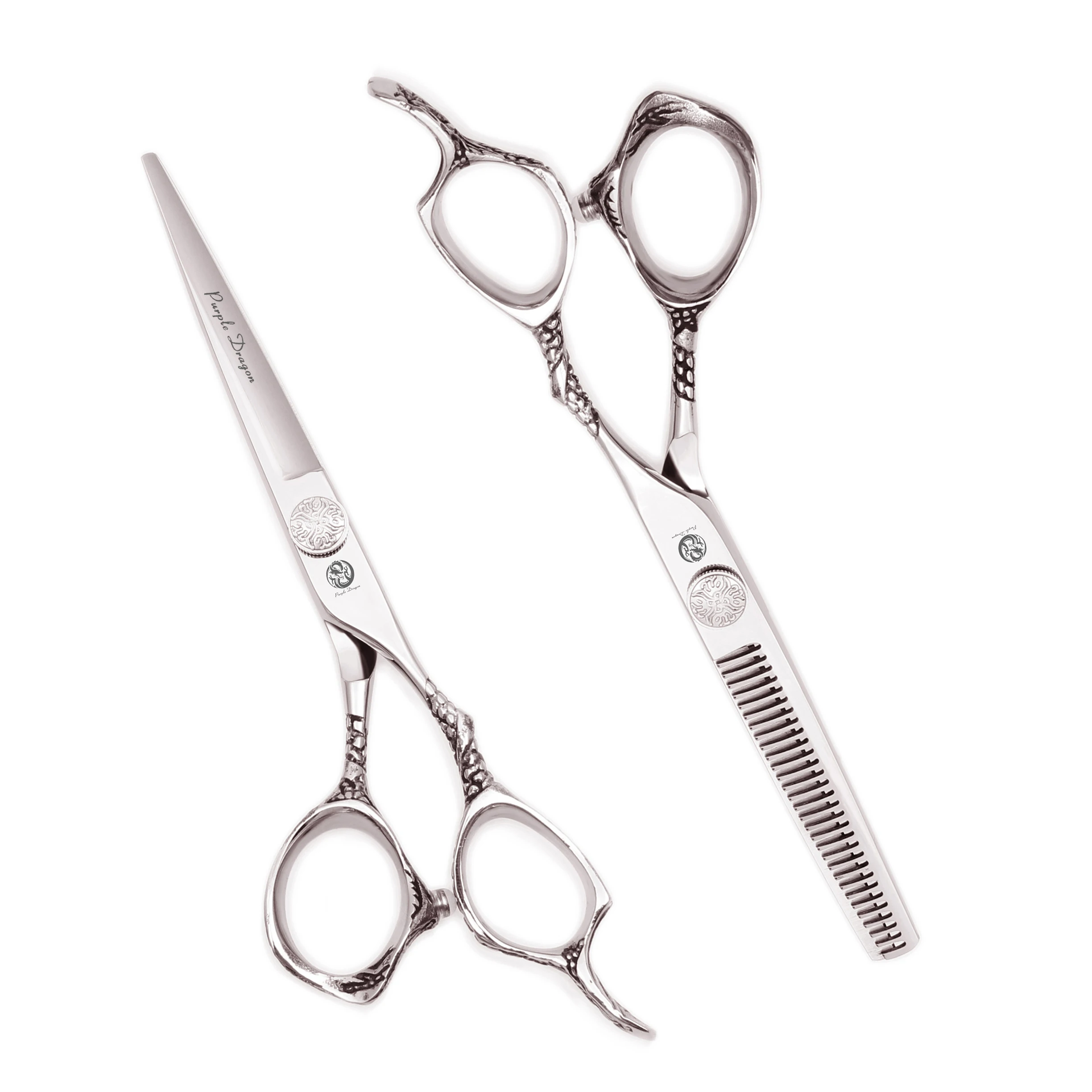 Professional Hair Scissors Purple Dragon Japan Stainless Hairdressing Scissors 5.5" 6" Haircut Set Thinning Shears Barber Shop