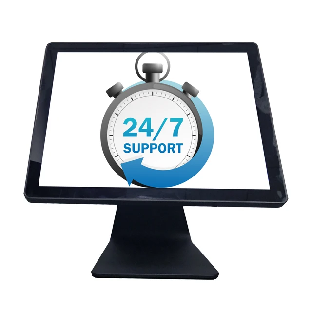 15.6 Inch Desktop Wall Mounted Android LCD Touch Screen Monitor AIO Kiosk with Stand view 3