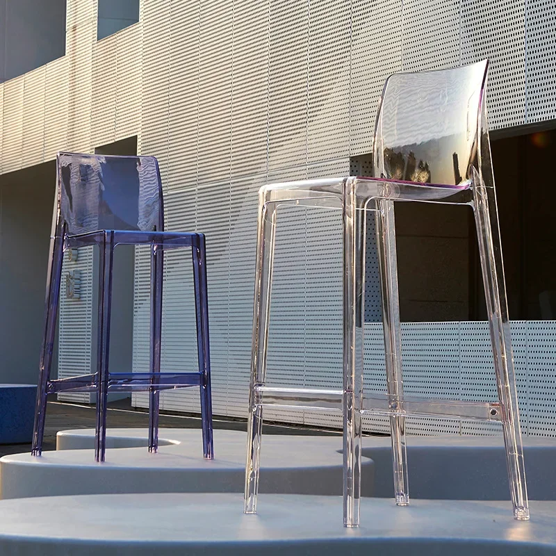 

Terrace Bar Chair Plastic Waterproof Transparent Reception Desk Torque Chair Aesthetic Chair Owl Bar Stools Stainless Furniture