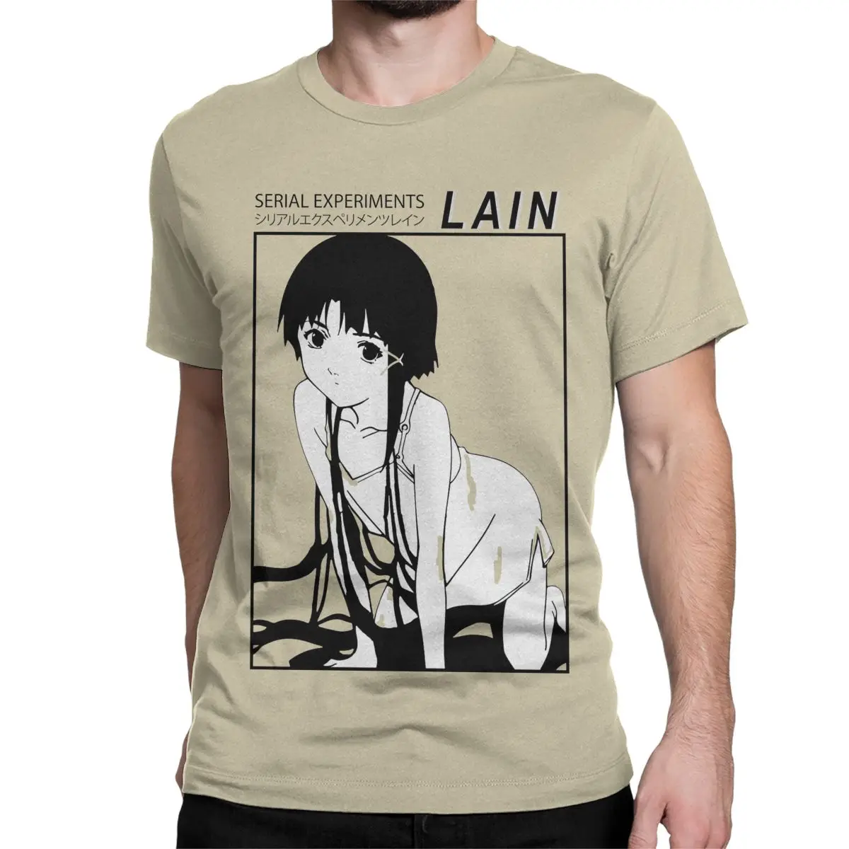 Men Women Serial Experiments Lain T Shirt 80s 90s Sci Fi Anime Pure Cotton Clothing Vintage Short Sleeve Tees Plus Size T-Shirt