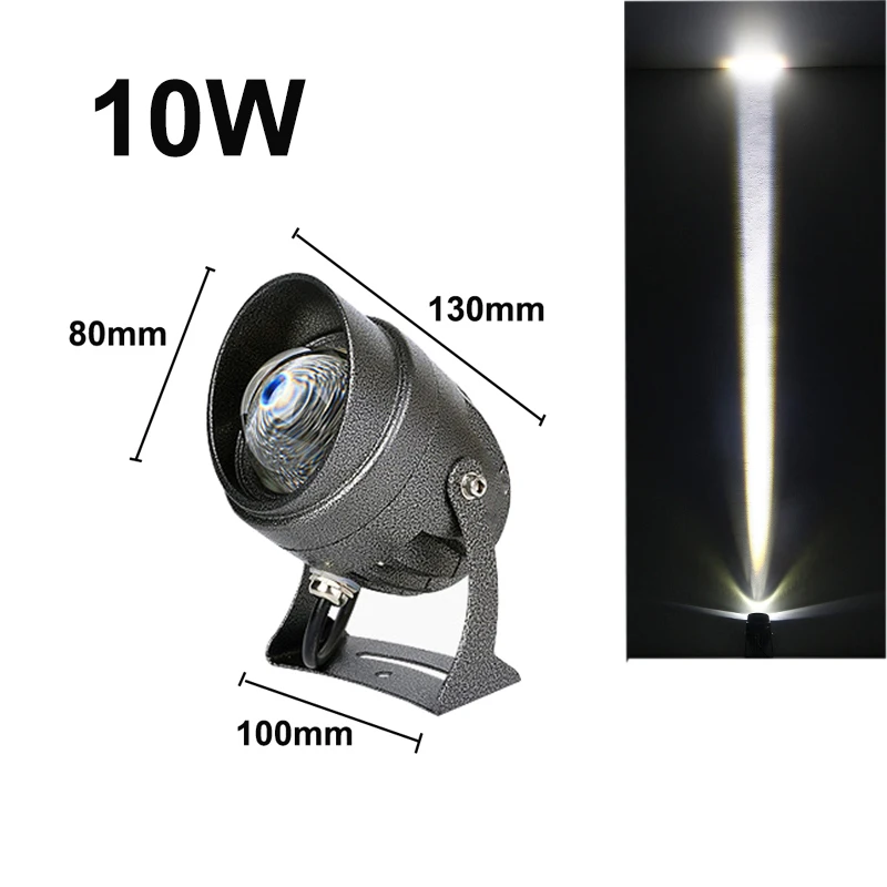 10 W LED-Strahler, Wandwaschlichter, wasserdicht, schmaler Strahl, Flutlicht, 180 Grad verstellbar, für Gebäudelandschaften – Detail 8