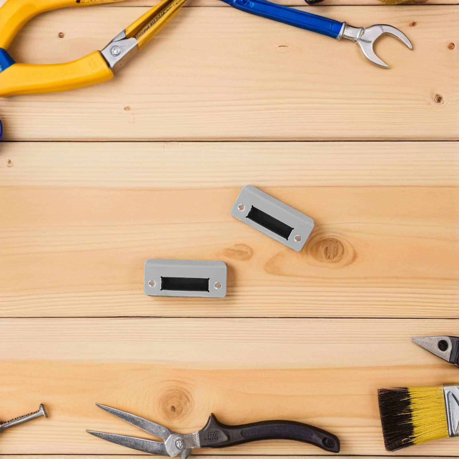 Piastre di fissaggio per serratura in legno da 6 pezzi Piastra di chiusura estesa per la sicurezza delle porte residenziali Installazione senza soluzione di continuità Facile da montare