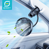 Eary Portable Bendable Fan Car Back Seat Clip Fan 2000mAh Usb Charging 3 Speed Adjustable Car Hose Fan Summer Air Cooler For Kid