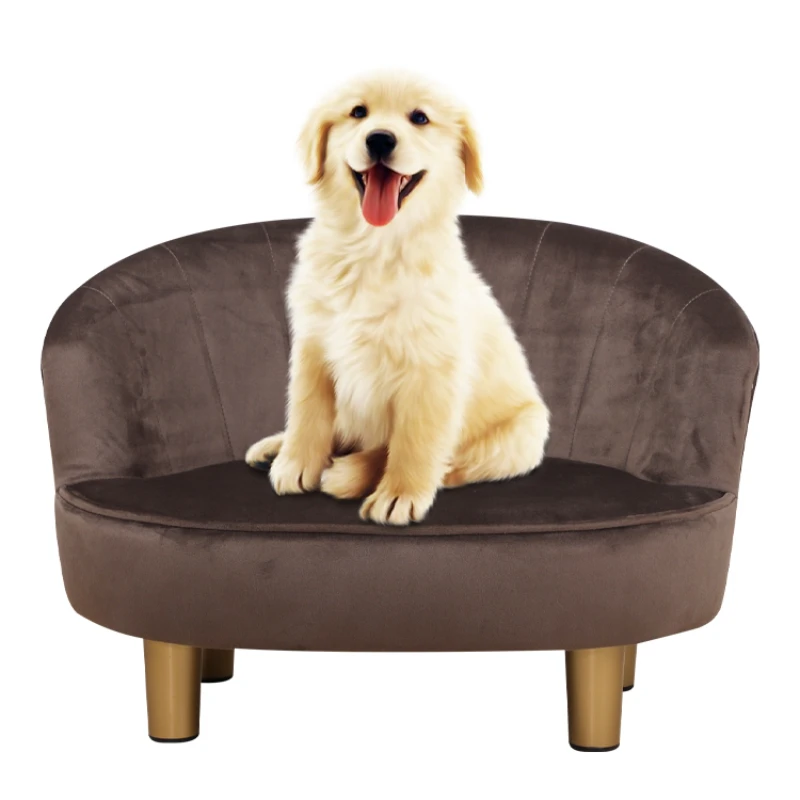 Luxury Custom color style handmade pet furniture kennel fluff comfortable all seasons universal dog bed dismantling dog sofa