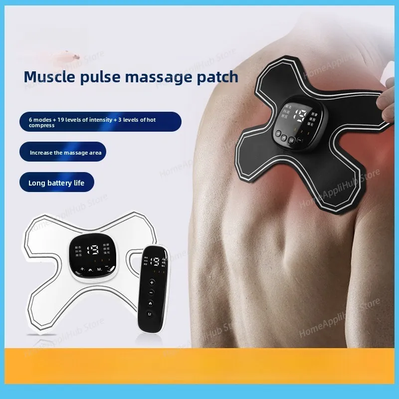 EMS Pulse Massage Patch: Muscle Stimulation Training, Cervical Vertebra Low-Frequency Electronic Hot Compress Massage masajeador