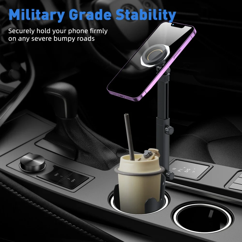 Carro duplo-uso suporte magnético suporte de copo suporte do telefone 2-em-1 360 ° rotação livre suporte estável adequado para iphone huawei xiaomi