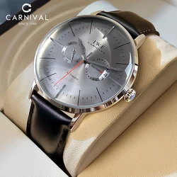 Carnival Luxury MIYOTA Movement Mechanical Watch for Men Fashion 3D Three-Dimensional Curved Glass Sapphire Automatic Watches