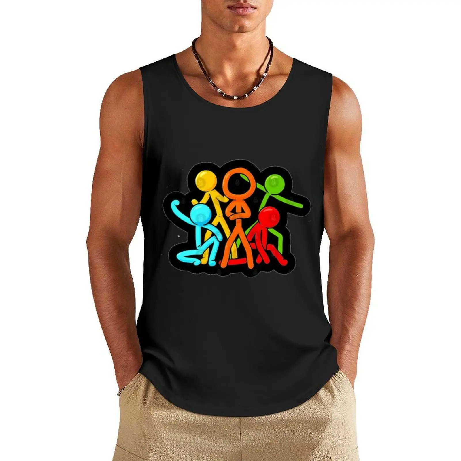 

alan becker Tank Top vests for men Men's gym Men's summer clothes