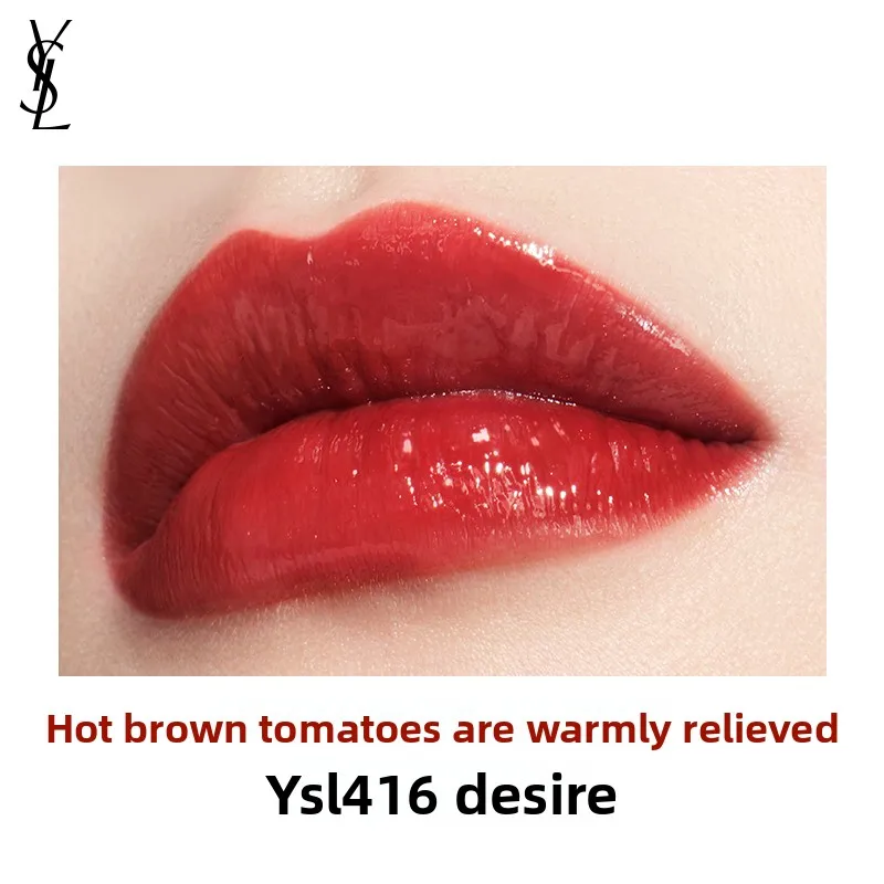 【New Launch】YSL Saint Laurent Black Tube Heart-Shaped Lip Gloss, Mirror Shine Lipstick