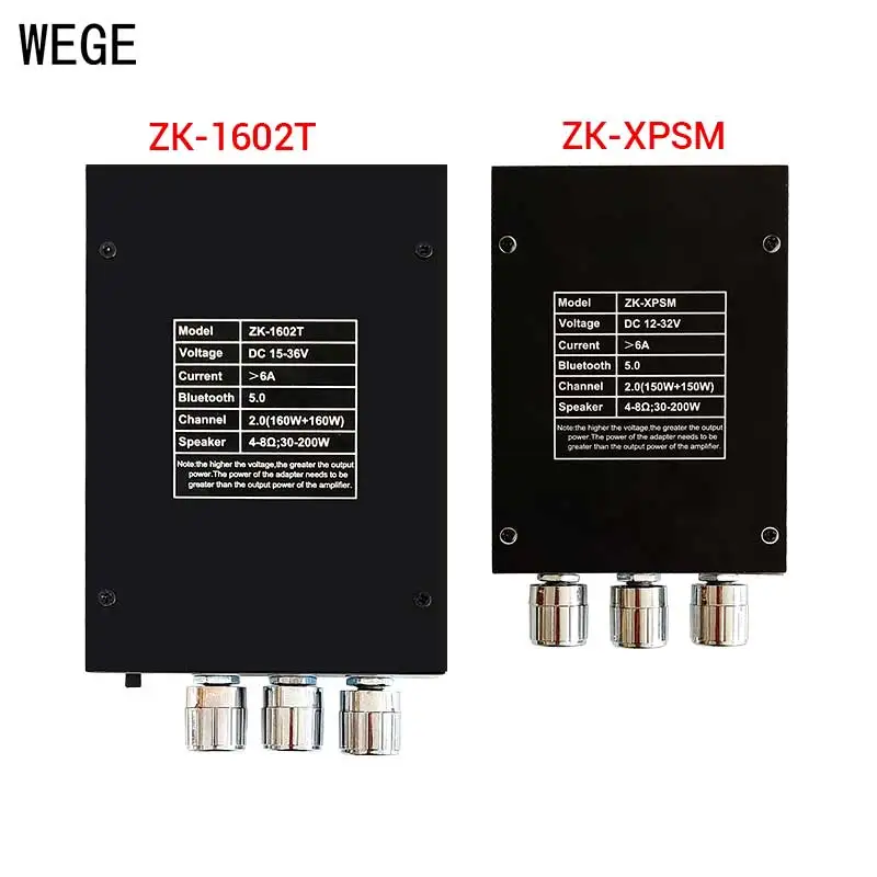 WEGE ZK-1602T XPSM 2*160W 2*150W 2.0 Channel Stereo HIFI BT Audio