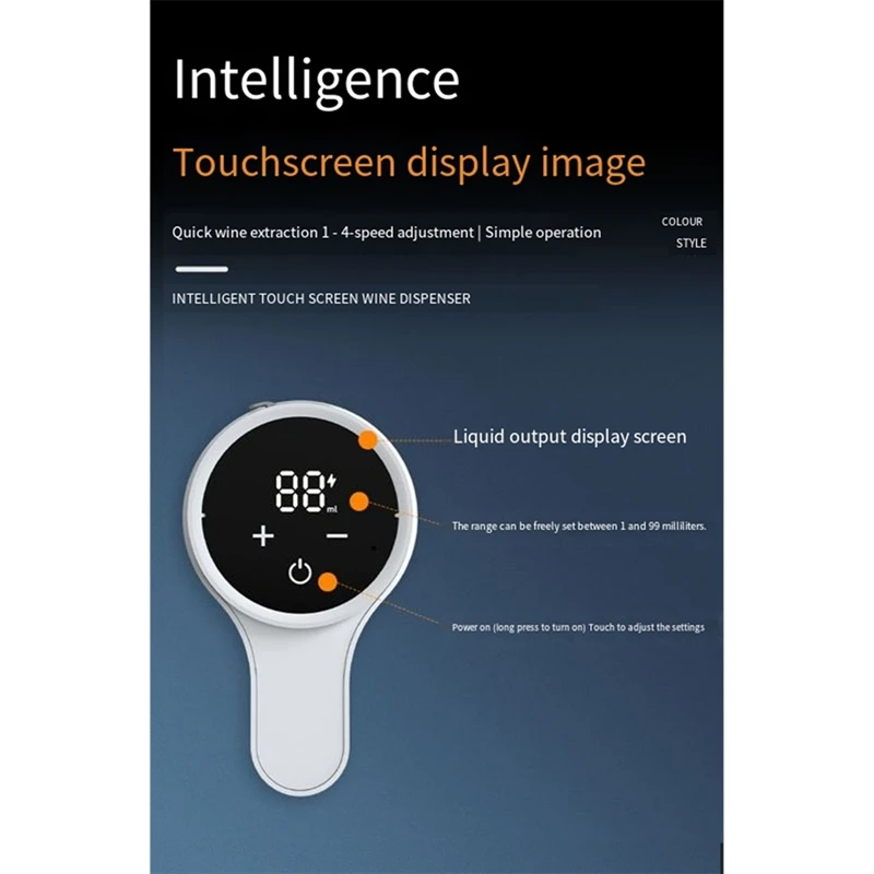 

Электрический дозатор с насосом для бутылок, бесконтактный автоматический разливчик для напитков для виски, спиртовых напитков и боль, перезаряжаемый через USB B-A10G