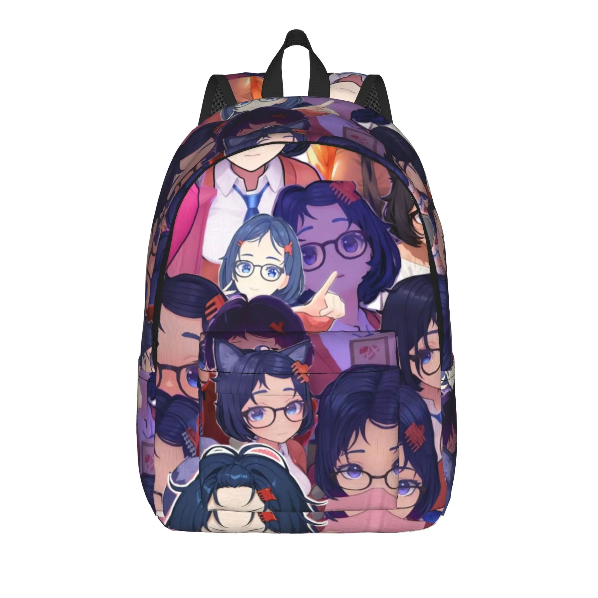 Game Miside Series Print Backpack  Student Unisex Polyester Travel Backpacks Lightweight Novelty School Bags Rucksack
