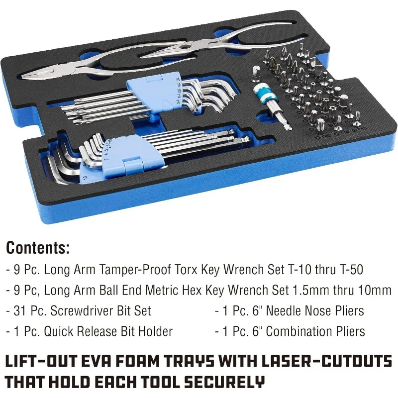 83 Pc. 420J2 Stainless Steel Marine Boat Repair Tool Set, Drivers, Pliers, Wrenches, Mallet, Bit Driver/Bits, Sockets