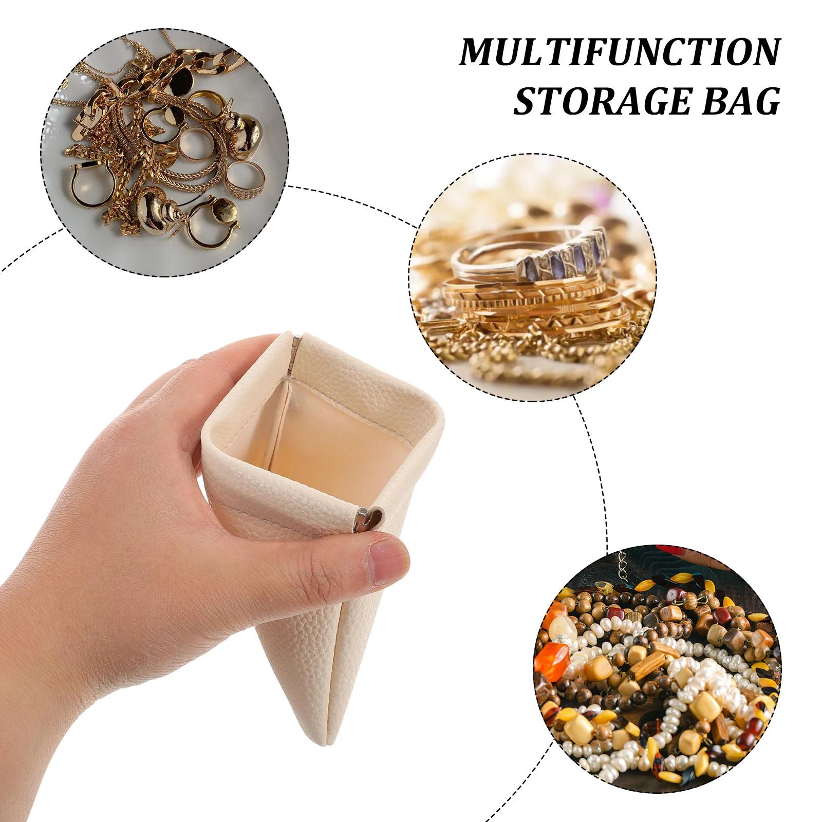 2 قطعة مجوهرات صغيرة منظم السفر PU محفظة نسائية للعملات المعدنية ضغط علوي آمن إغلاق المفاجئة حقيبة مدمجة لقلائد الأقراط #2