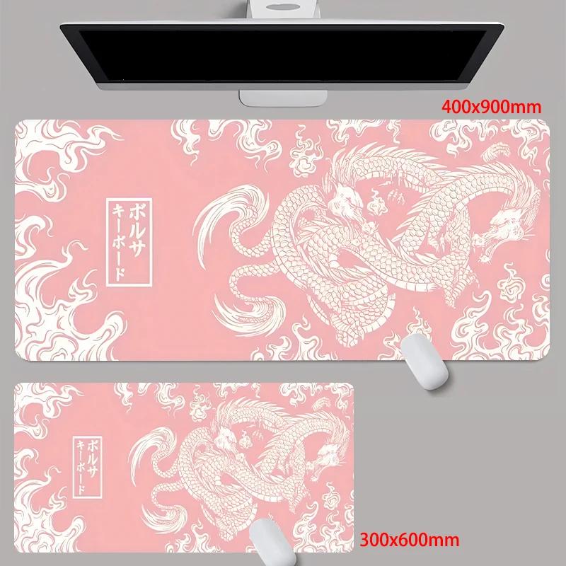 Large Pc Mousepad Japanese Style 900x400mm Mouse Pad Speed Sea Wave Desk Mats Gamer Mouse Pad Keyboard Mat Mouse Pad for Gaming